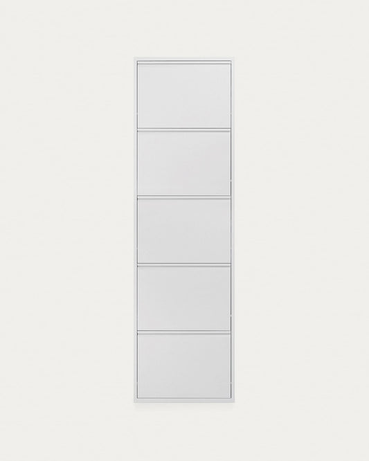 Shoe rack Ode 50 x 168,5 cm 5 doors white