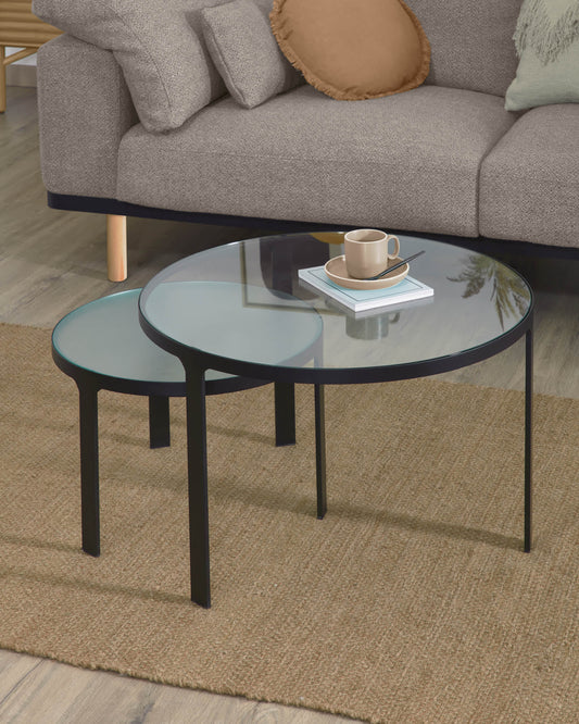 Oni set of 2 side tables Ø 70 cm / Ø 50 cm