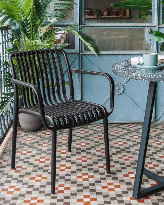 Isabellini stackable outdoor chair in black