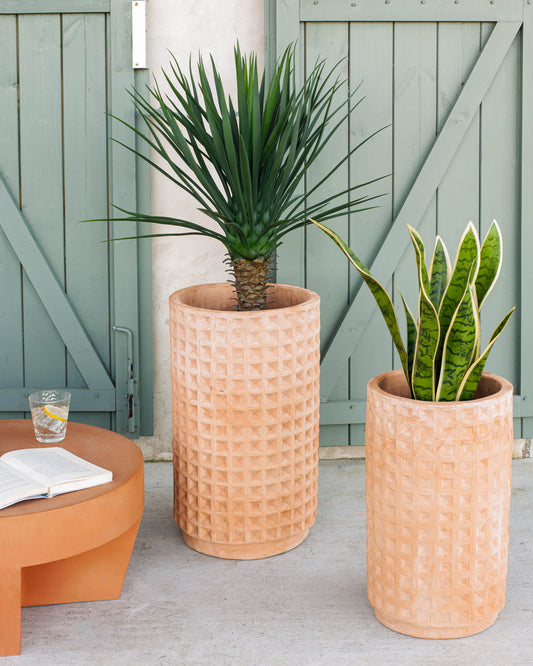 Celi set of 2 terracota plant pots, Ø 34 cm / Ø 25 cm