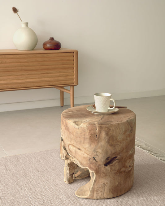 Tropicana solid teak wood side table, Ø 35 cm