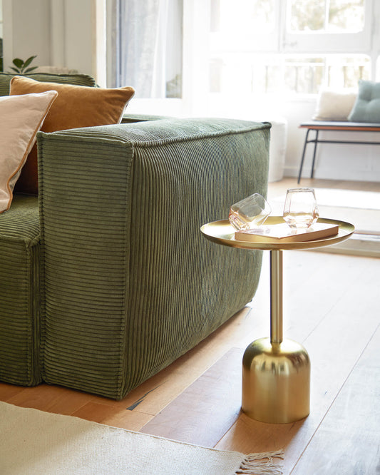 Adaluz side table in gold-coloured metal Ø 37 cm