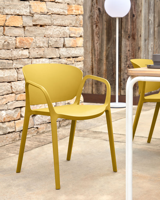 Ania stackable yellow garden chair