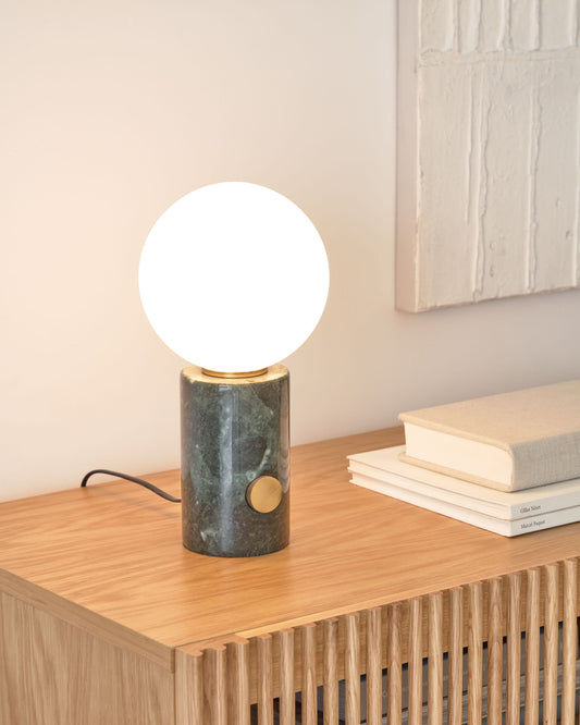 Lonela table lamp in marble with green finish