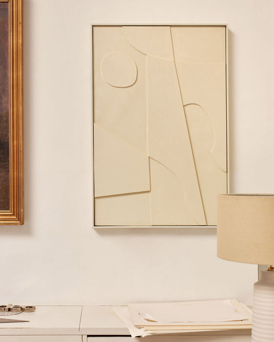 Talin abstract painting beige, 60 x 90 cm