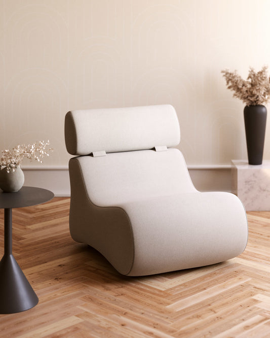 Club armchair in beige