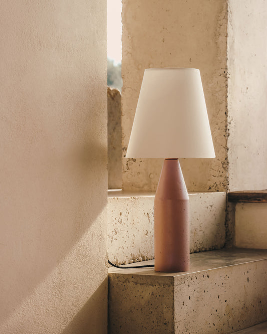 Boada metal table lamp with pink painted finish