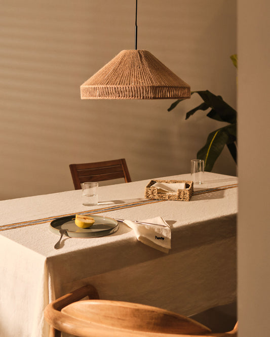 Pontos ceiling lamp shade in jute with a natural finish, Ø 45 cm