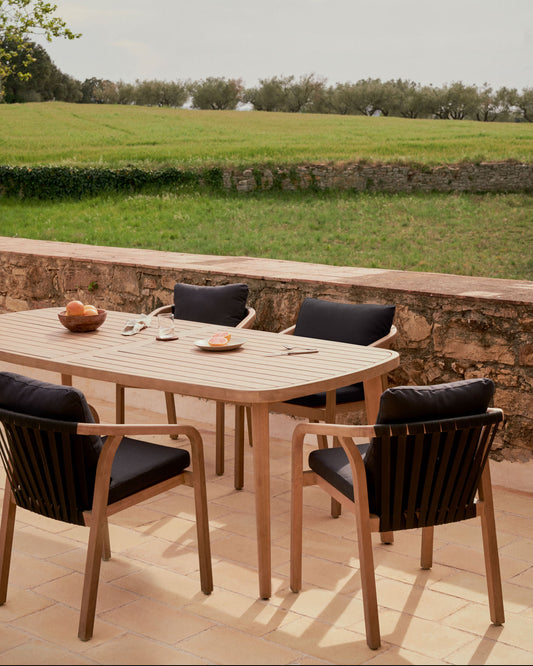 Maset 100% outdoor suitable table in solid eucalyptus wood, 170 x 90 cm, FSC