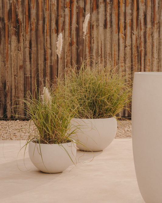 Grau White Cement Planter Ø 72 cm