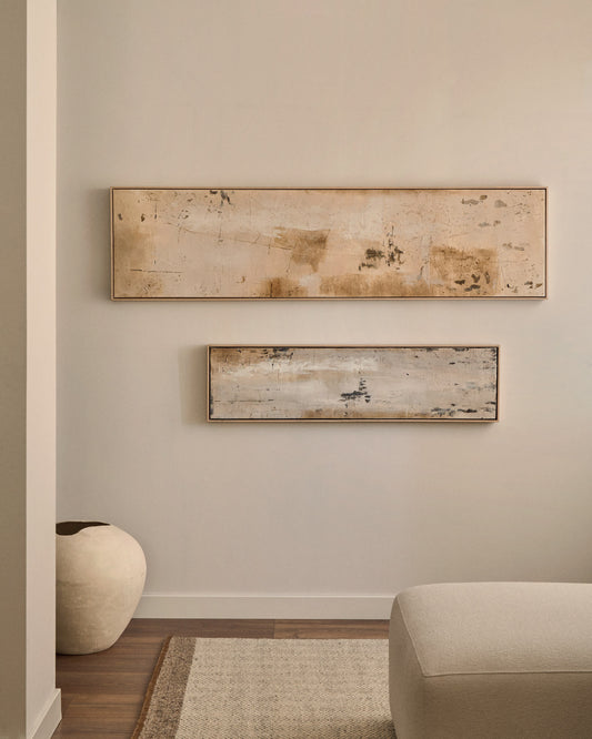 Silpa dark beige abstract picture, 182 x 47 cm