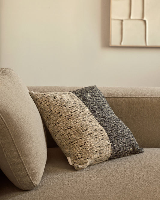 Dalel grey cotton cushion cover, 45 x 45 cm