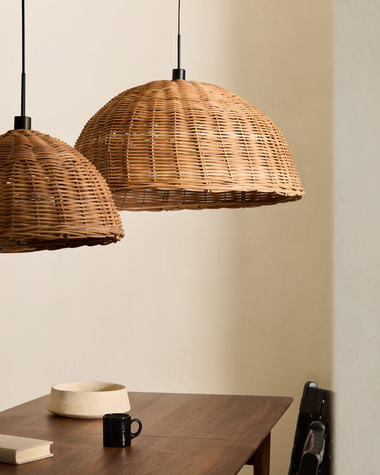 Jornets rattan ceiling lamp shade in a natural finish Ø 80 cm