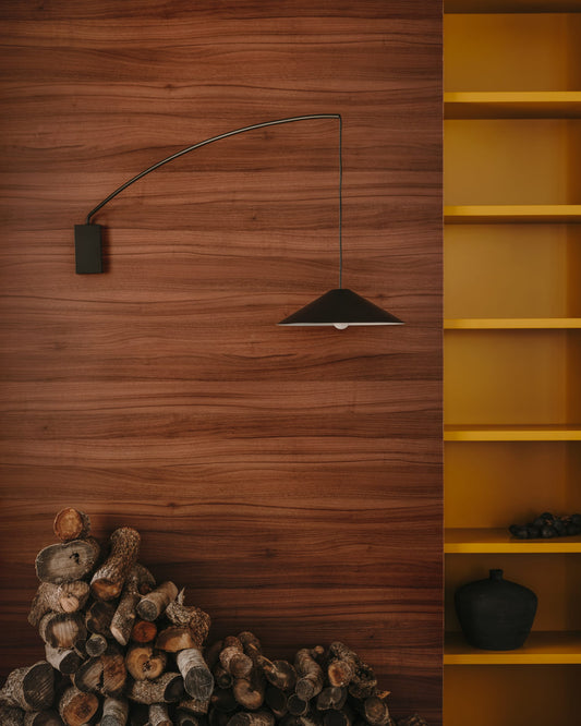 Kally wall lamp in a black painted finish