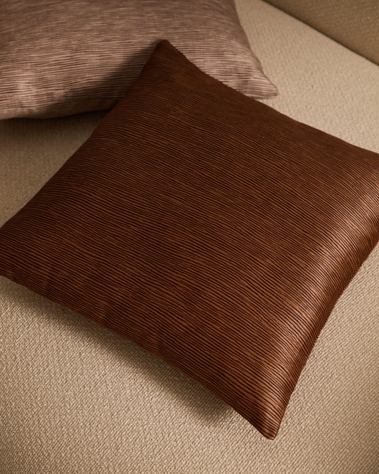 Mirca brown textured cushion cover, 45 x 45 cm