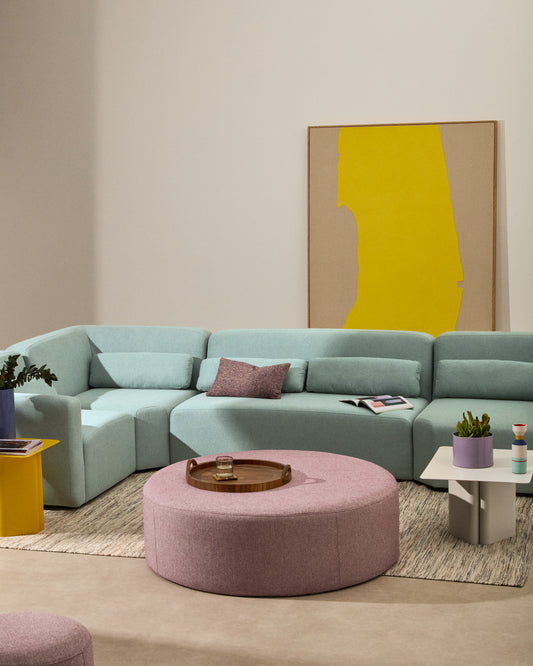 Kaeli purple footrest cover Ø120cm