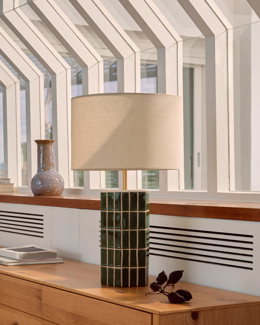 Rue green ceramic table lamp