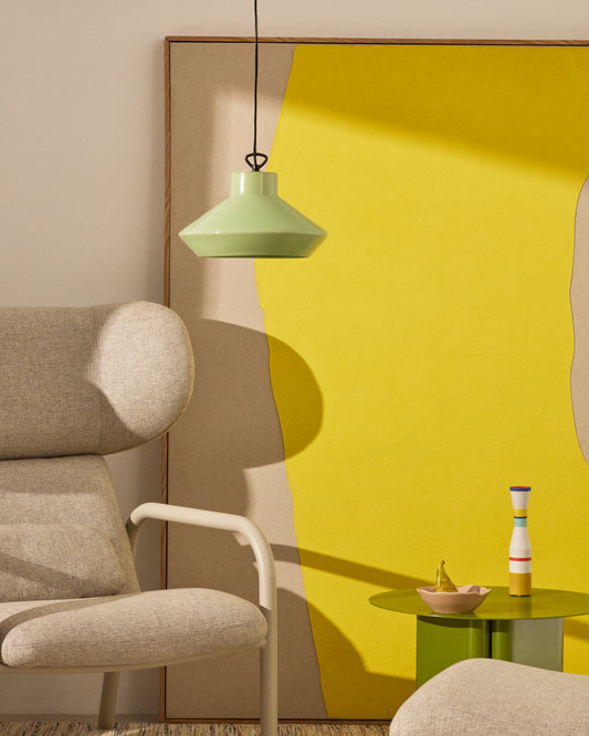 Portol green ceramic ceiling lamp