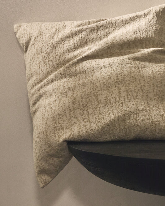 Melien cushion cover in natural dot jacquard 50 x 50 cm