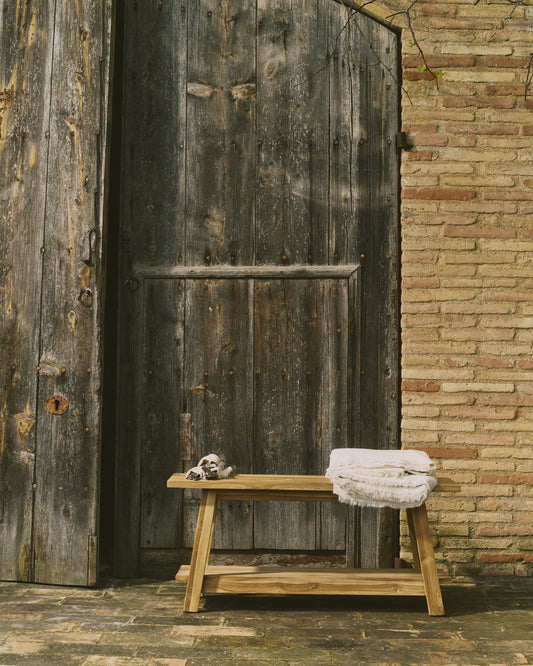 Safara solid recycled teak bench 100 cm