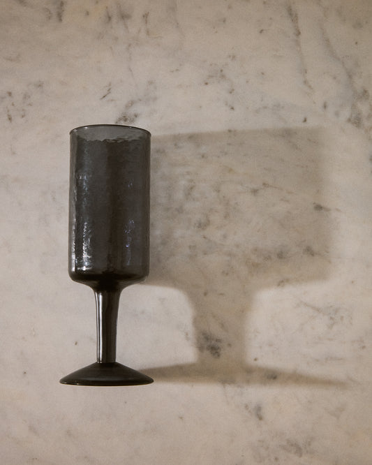 Obila wine glass made of blue recycled glass