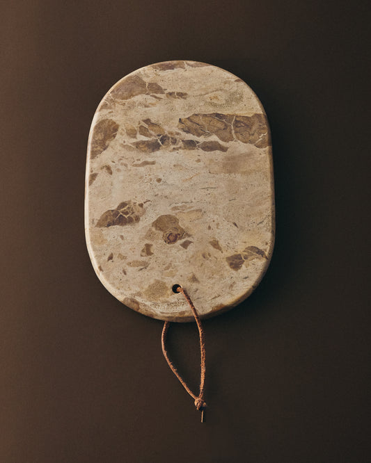 Orlina tray in beige marble 30 x 20 cm