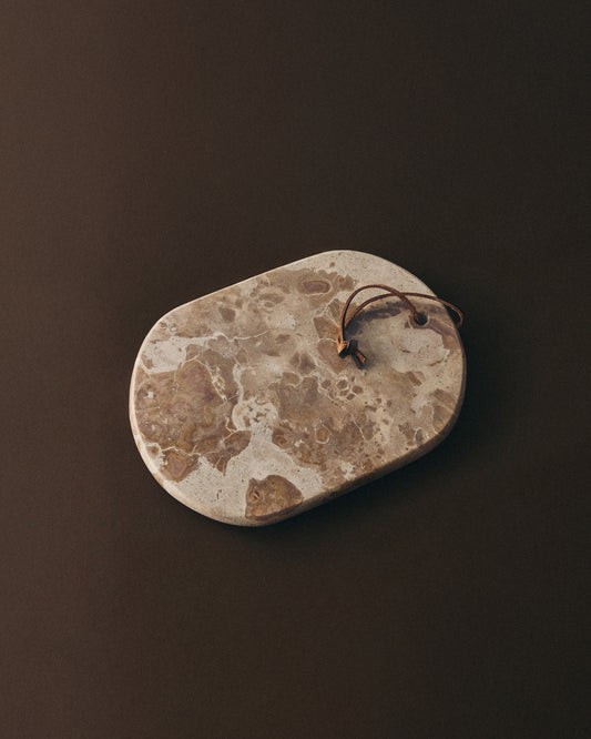 Orlina tray in beige marble 25 x 18 cm