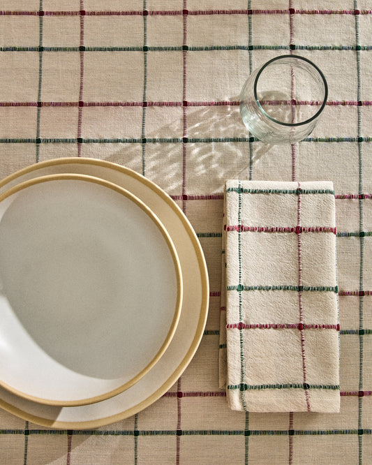 Beige Azir ceramic dessert plate