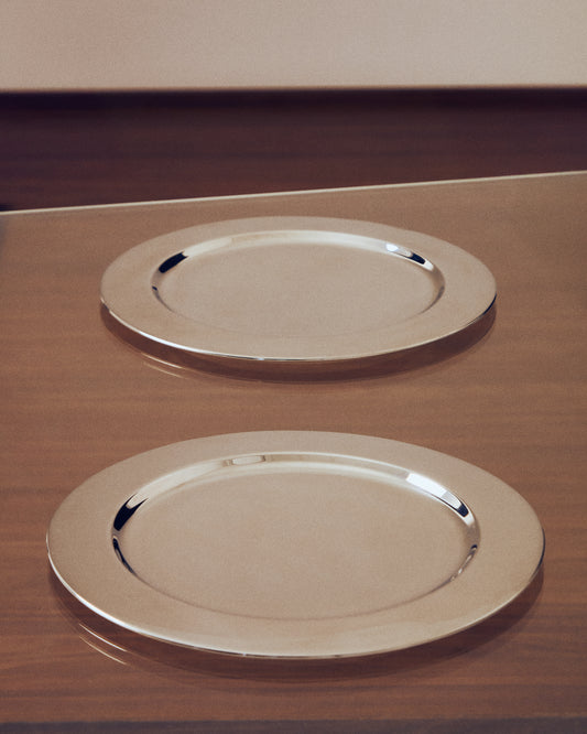 Nirela set of 2 stainless steel underplates