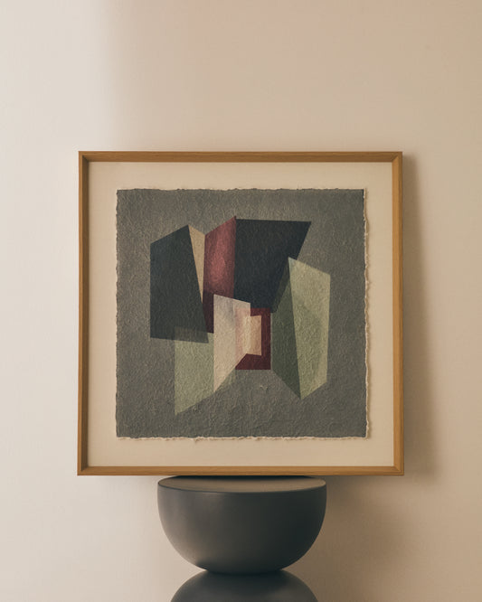 Veluni multicoloured recycled paper picture 60 x 60cm