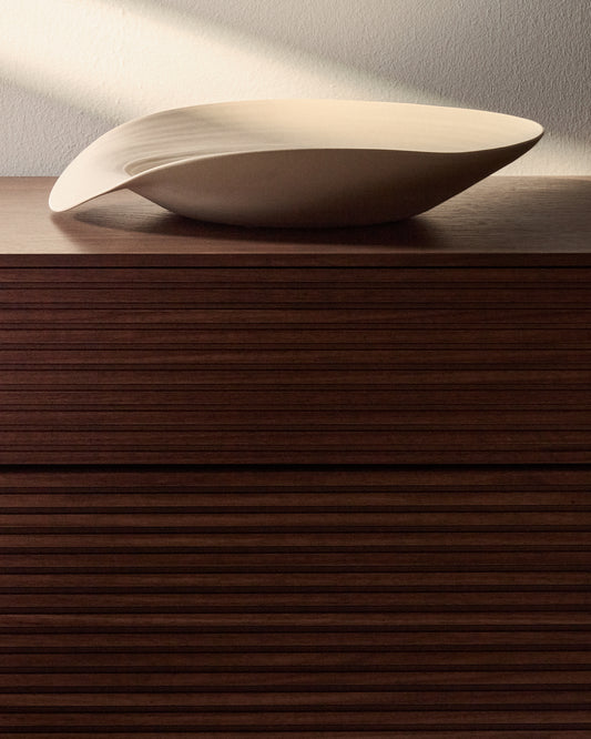 Ebenor beige ceramic centerpiece Ø 40 cm