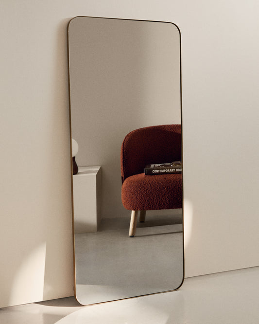Marco gold metal mirror 80 x 180cm