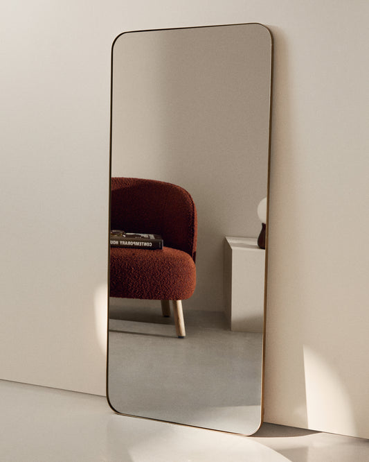 Marco gold metal mirror 80 x 180cm