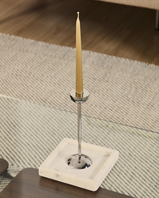 Nirela stainless steel candle holder 22cm