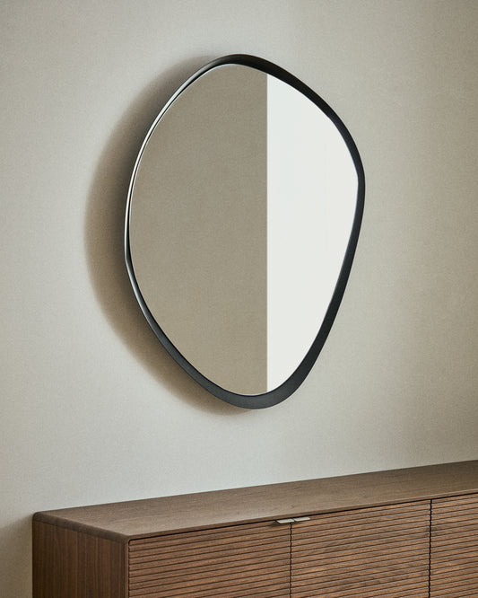 Tebel black metal mirror 67.5 x 74.5cm