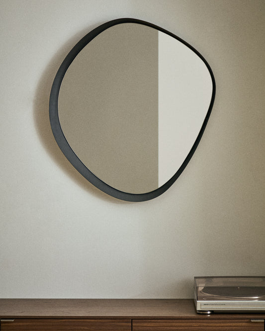 Tebel black metal mirror 85 x 93.5 cm