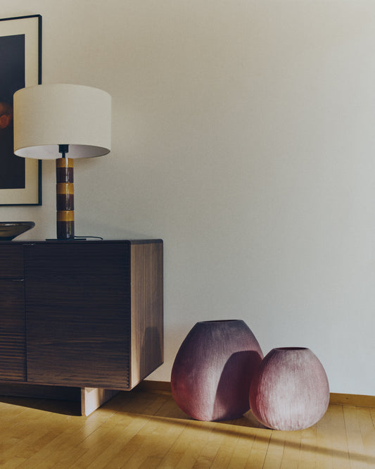 Rovena burgundy glass vase 33.5 cm