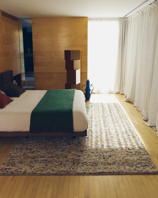 Elanis multicoloured bouclé wool rug 200 x 300cm