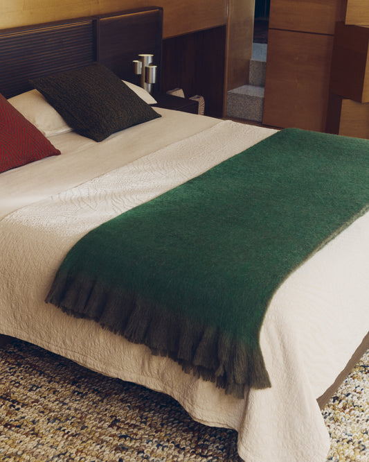 Zenti 100% cotton bedspread in double sided zebra jacquard for 90/135 cm bed