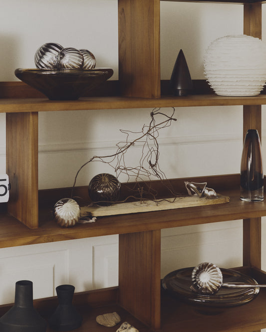 Evania vase in beige ceramic 21 cm