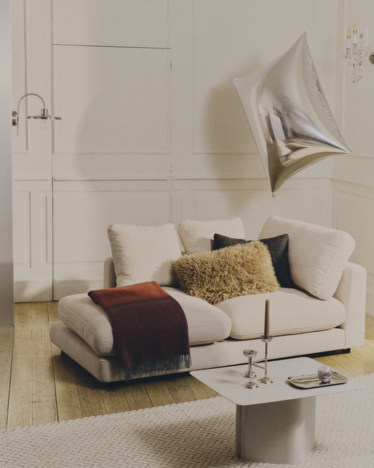 Nuvira wall light in light grey brushed metal