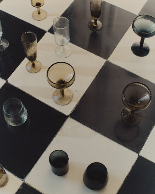 Sileia cup made of transparent recycled glass