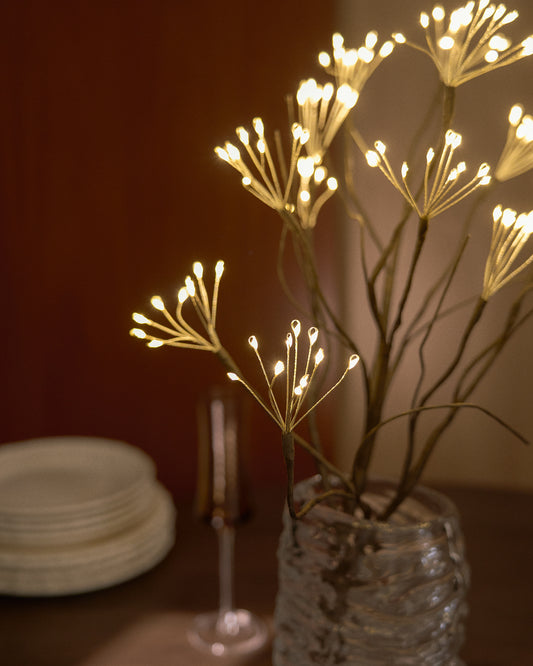Brown Java LED branch-shaped light-up garland 30 cm