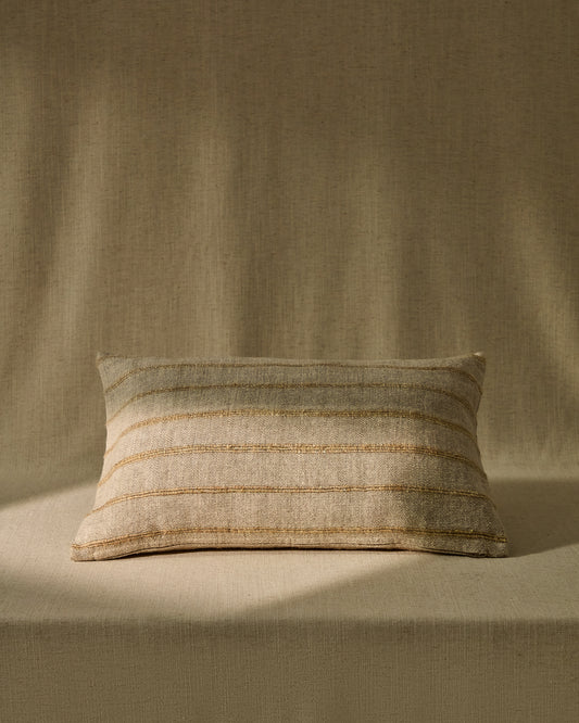 Riena beige cotton and viscose cushion cover 40 x 60cm