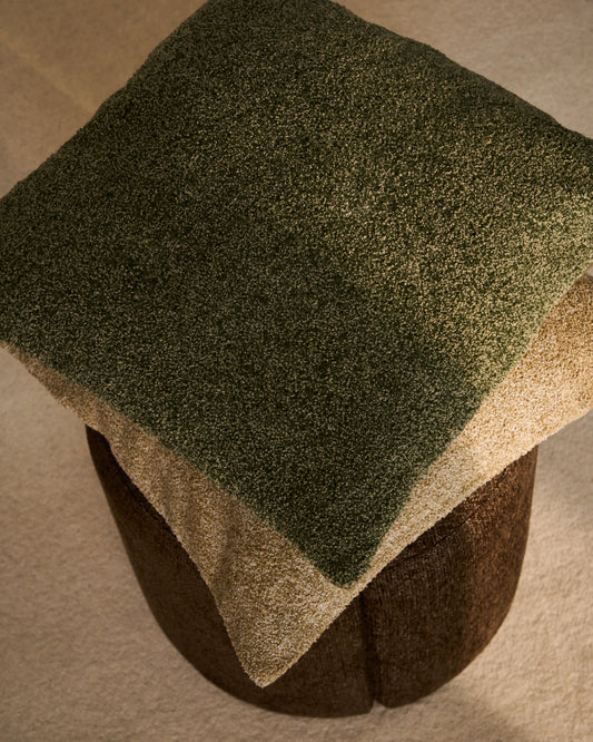 Olinan green bouclé melange cushion cover 50 x 50 cm