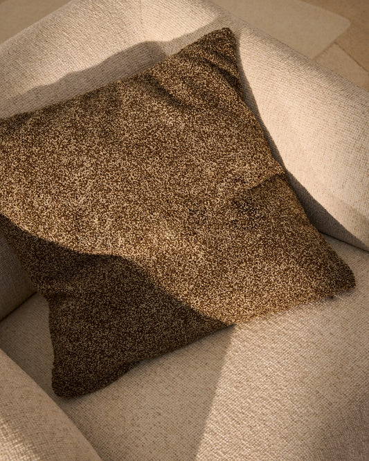 Olinan brown bouclé melange cushion cover 50 x 50 cm