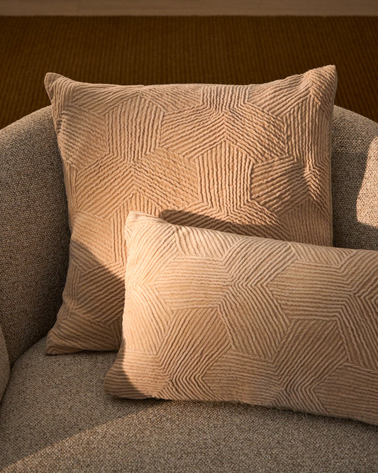 Morine off-white velvet cushion cover 50 x 50 cm