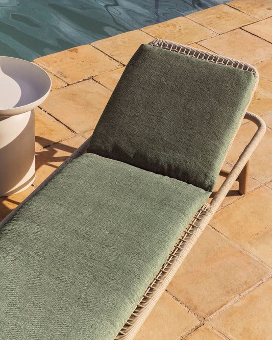 Maoni green 100% PET sun lounger cushion 50 x 175cm