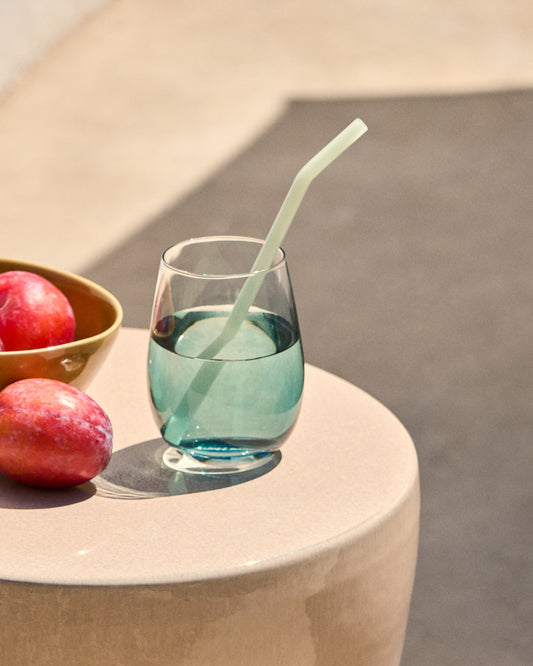 Irides blue glass cup, 42 cl