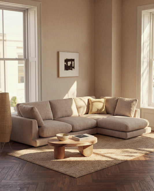 Derule beige jute and wool rug 200 x 300cm
